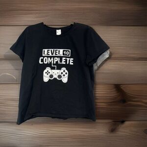 Level 10 Complete T-Shirt Women's XL Black Gamer 10th Anniversary Video Game